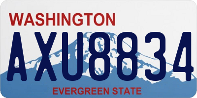 WA license plate AXU8834