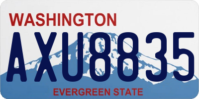 WA license plate AXU8835