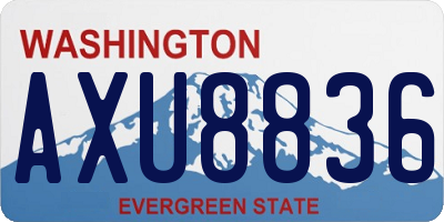 WA license plate AXU8836