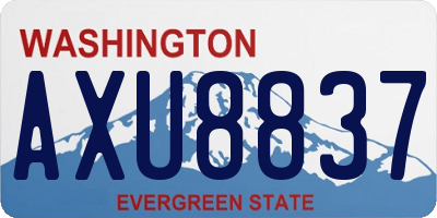 WA license plate AXU8837