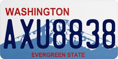 WA license plate AXU8838