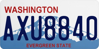 WA license plate AXU8840