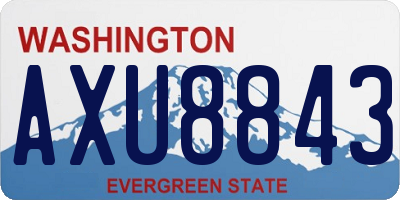 WA license plate AXU8843