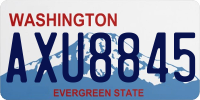 WA license plate AXU8845
