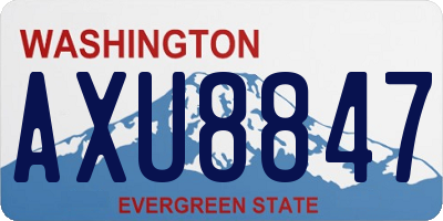 WA license plate AXU8847