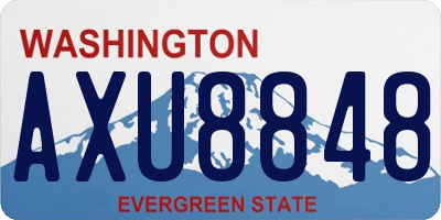 WA license plate AXU8848