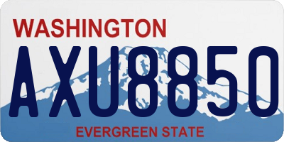 WA license plate AXU8850
