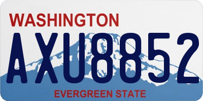 WA license plate AXU8852