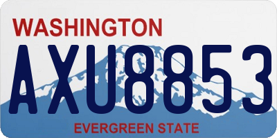 WA license plate AXU8853
