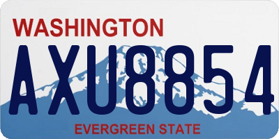 WA license plate AXU8854