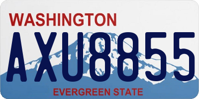 WA license plate AXU8855