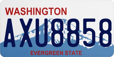 WA license plate AXU8858