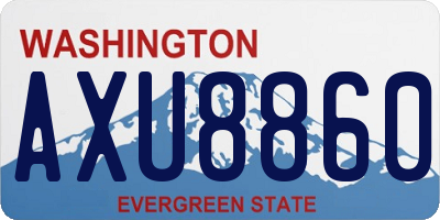 WA license plate AXU8860