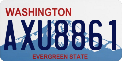 WA license plate AXU8861
