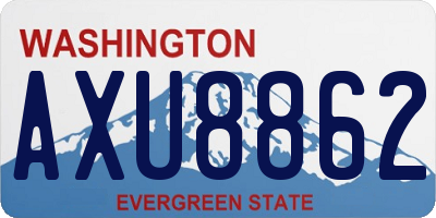 WA license plate AXU8862
