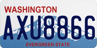 WA license plate AXU8866