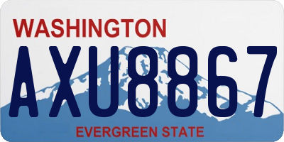 WA license plate AXU8867