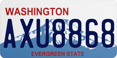 WA license plate AXU8868