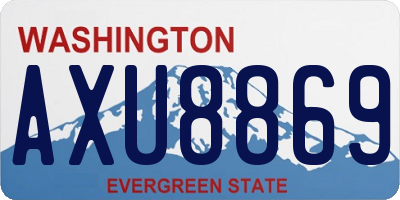 WA license plate AXU8869