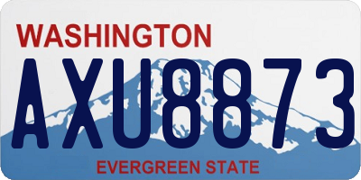 WA license plate AXU8873