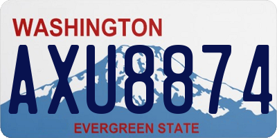 WA license plate AXU8874