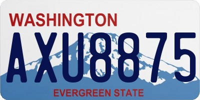 WA license plate AXU8875