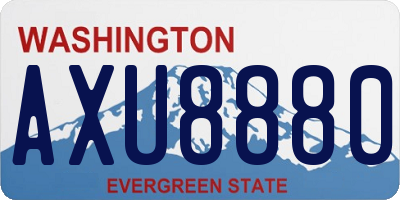 WA license plate AXU8880