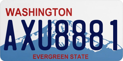 WA license plate AXU8881