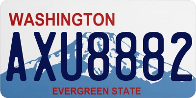 WA license plate AXU8882