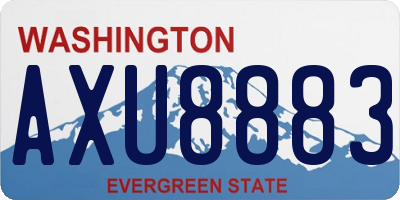 WA license plate AXU8883