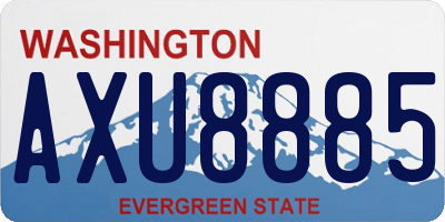 WA license plate AXU8885