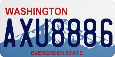WA license plate AXU8886