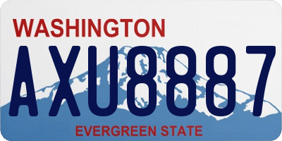 WA license plate AXU8887