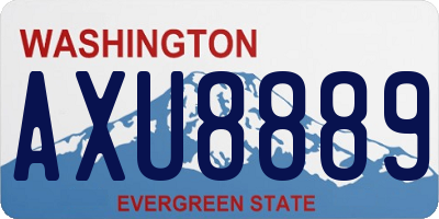 WA license plate AXU8889
