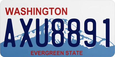 WA license plate AXU8891