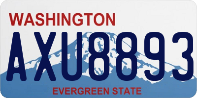 WA license plate AXU8893