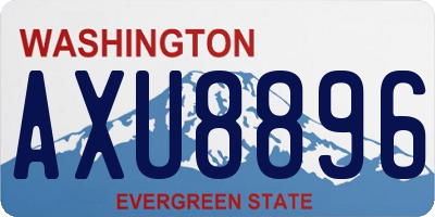 WA license plate AXU8896