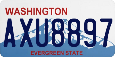 WA license plate AXU8897