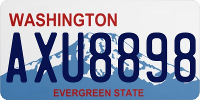 WA license plate AXU8898