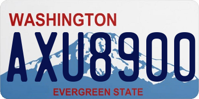 WA license plate AXU8900