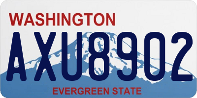 WA license plate AXU8902