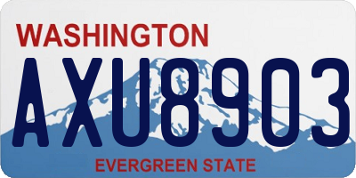 WA license plate AXU8903