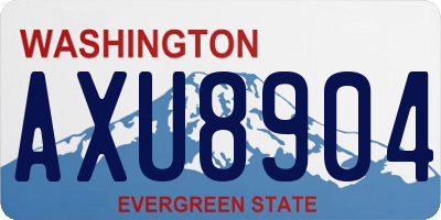 WA license plate AXU8904