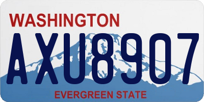 WA license plate AXU8907