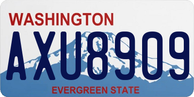 WA license plate AXU8909