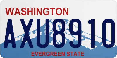 WA license plate AXU8910