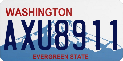 WA license plate AXU8911