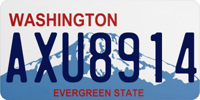 WA license plate AXU8914
