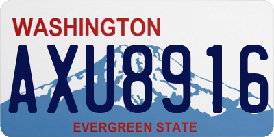 WA license plate AXU8916
