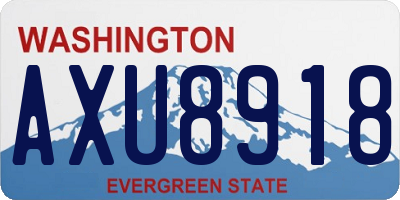 WA license plate AXU8918